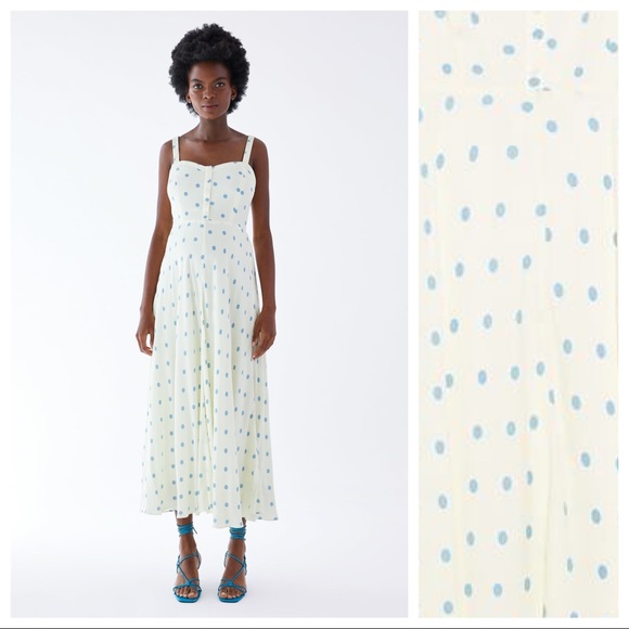 Polka dot print midi dress zara Clearance